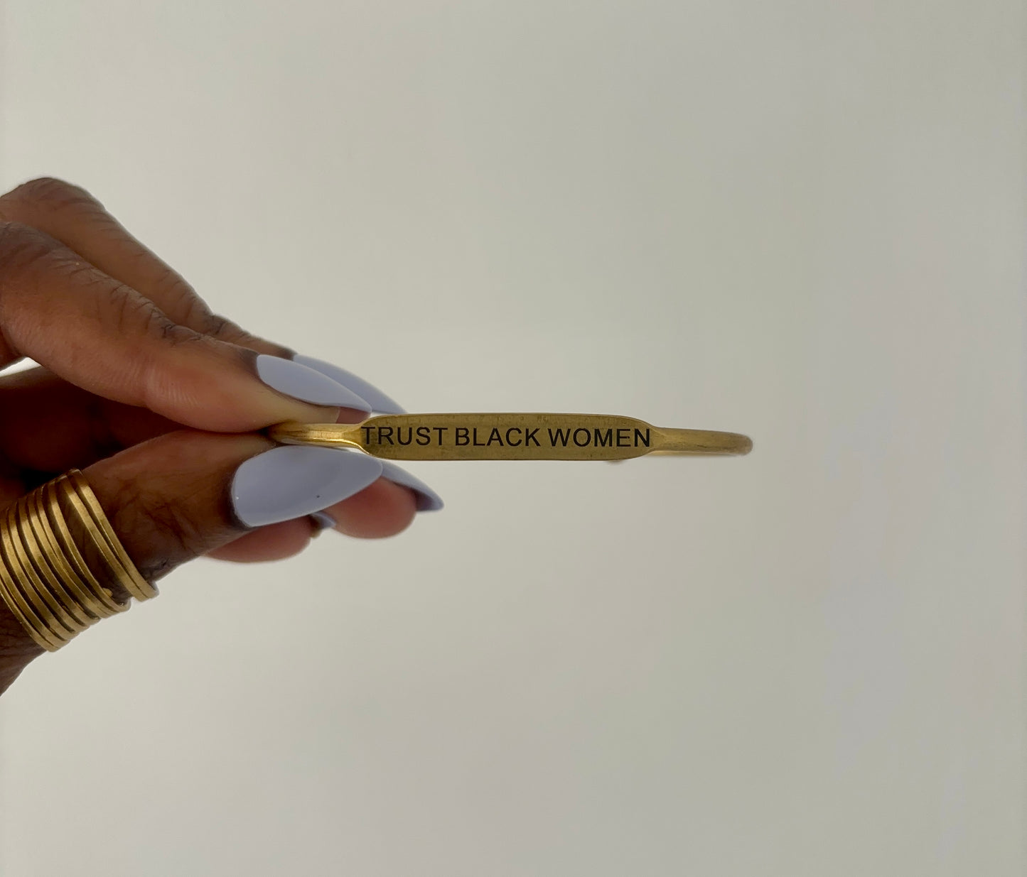 "Trust Black Women" Brass Bangle