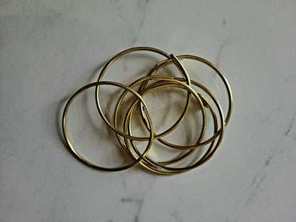 Raw Brass Coil Bangles