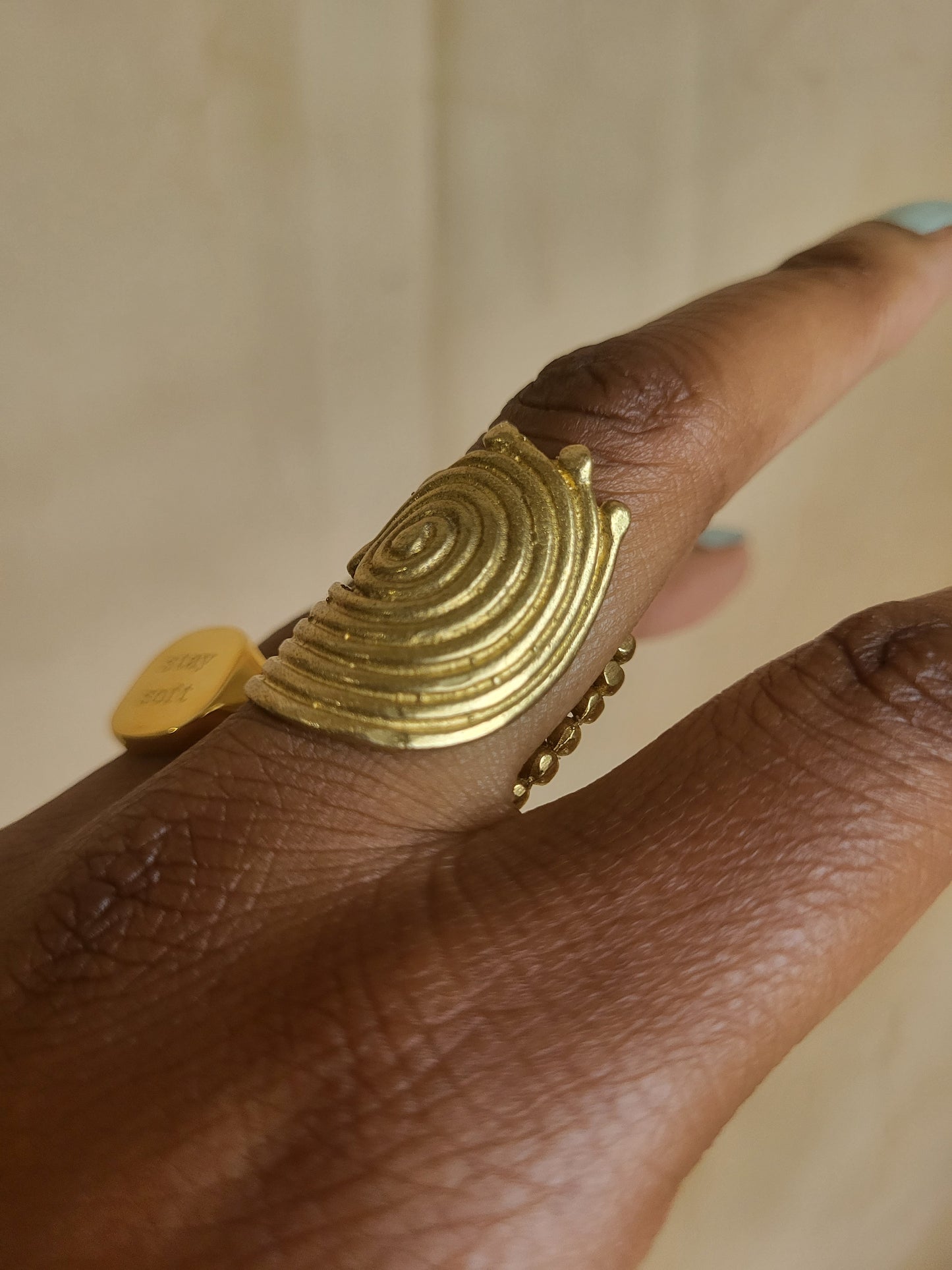 Spiral Motions Brass Ring