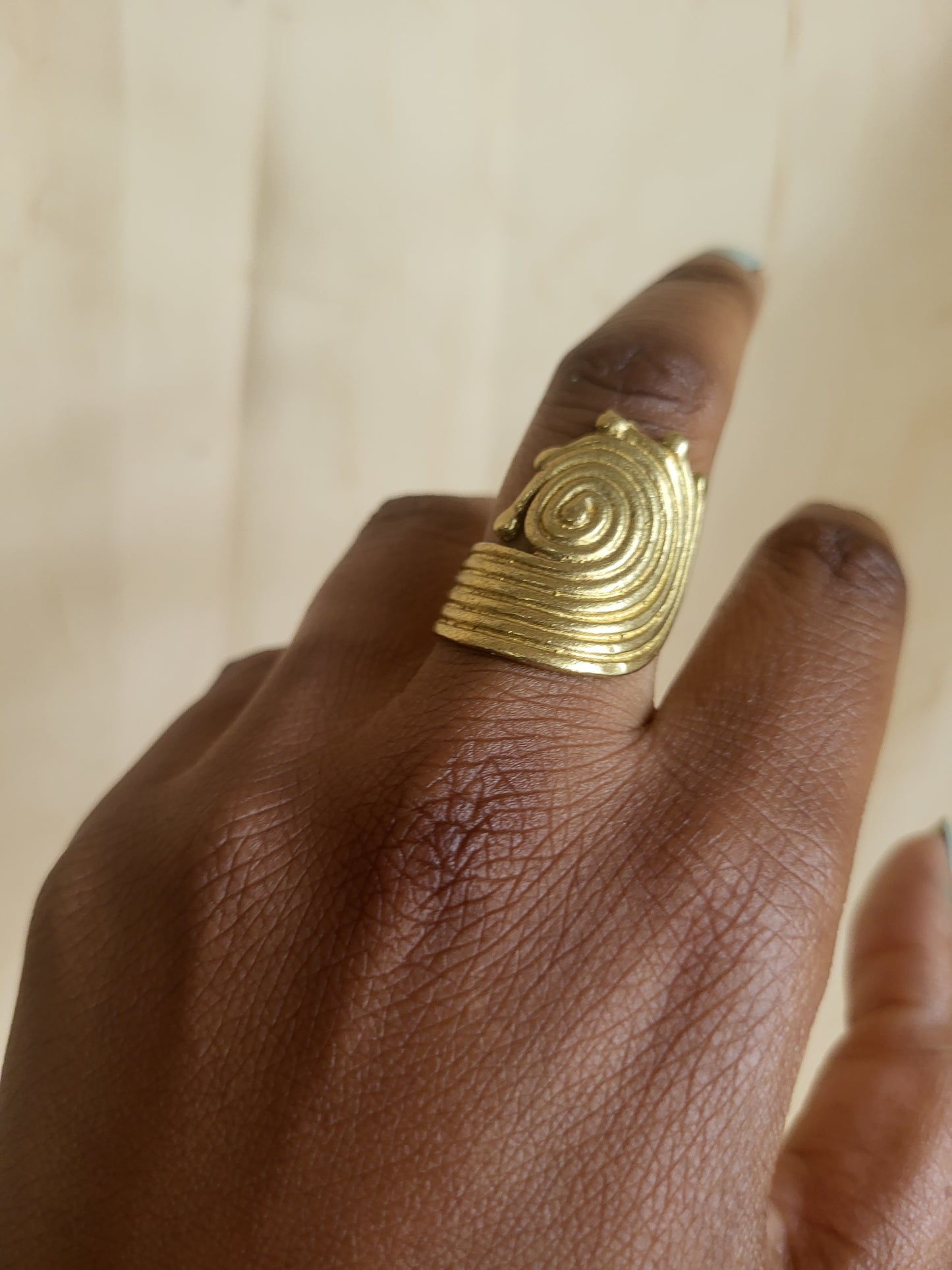 Spiral Motions Brass Ring