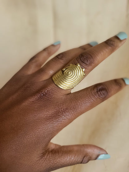 Spiral Motions Brass Ring