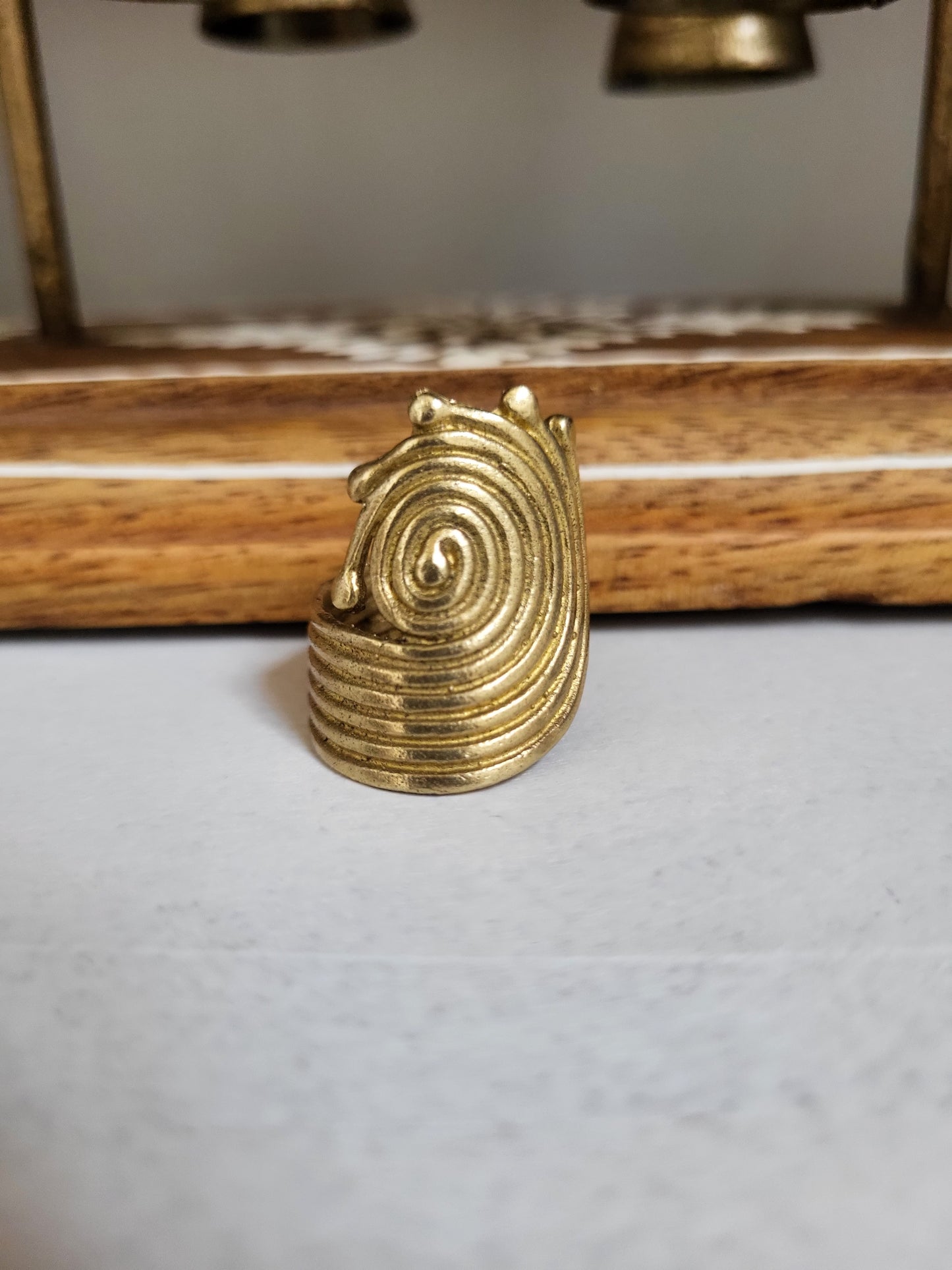 Spiral Motions Brass Ring