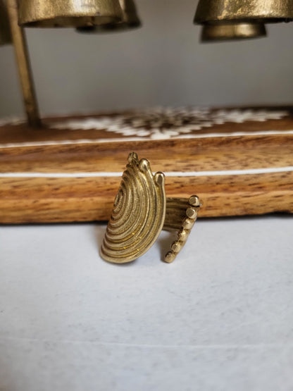 Spiral Motions Brass Ring