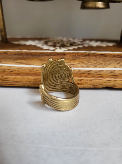 Spiral Motions Brass Ring