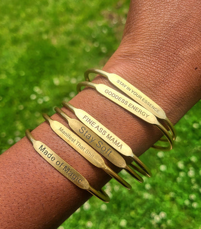 Brass Affirmation Bangles