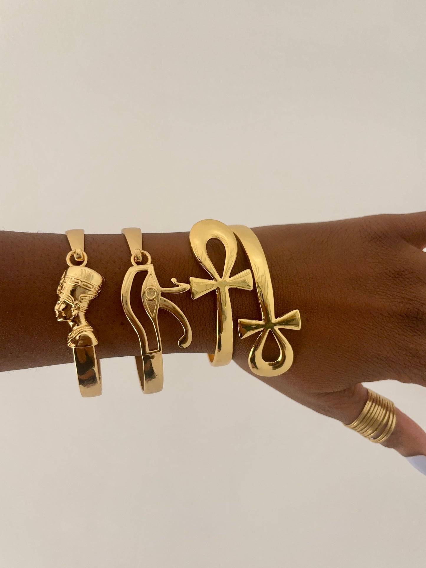 Ancient Goddess Egyptian Statement Bangles