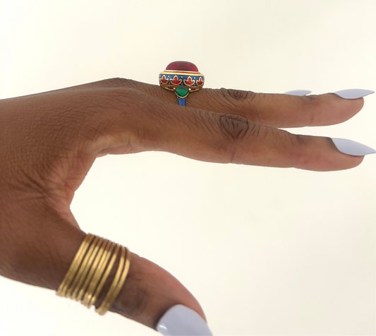 "Tropic Moon" Bohemian Statement Ring