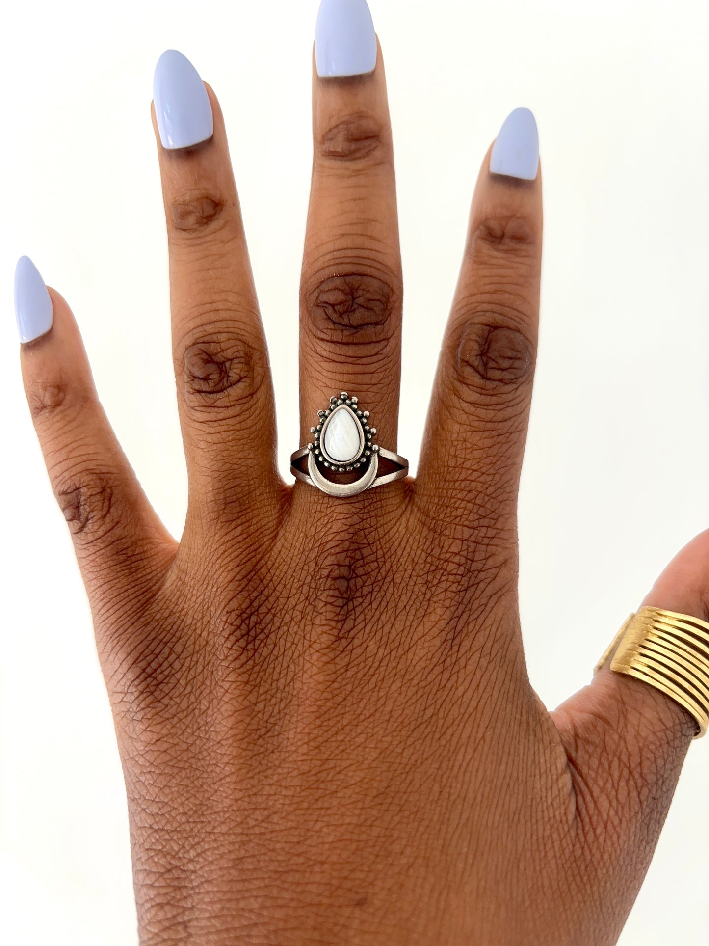 “Moon Goddess”Moonstone Ring