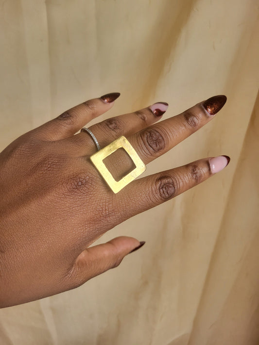 Squared Brass Ring