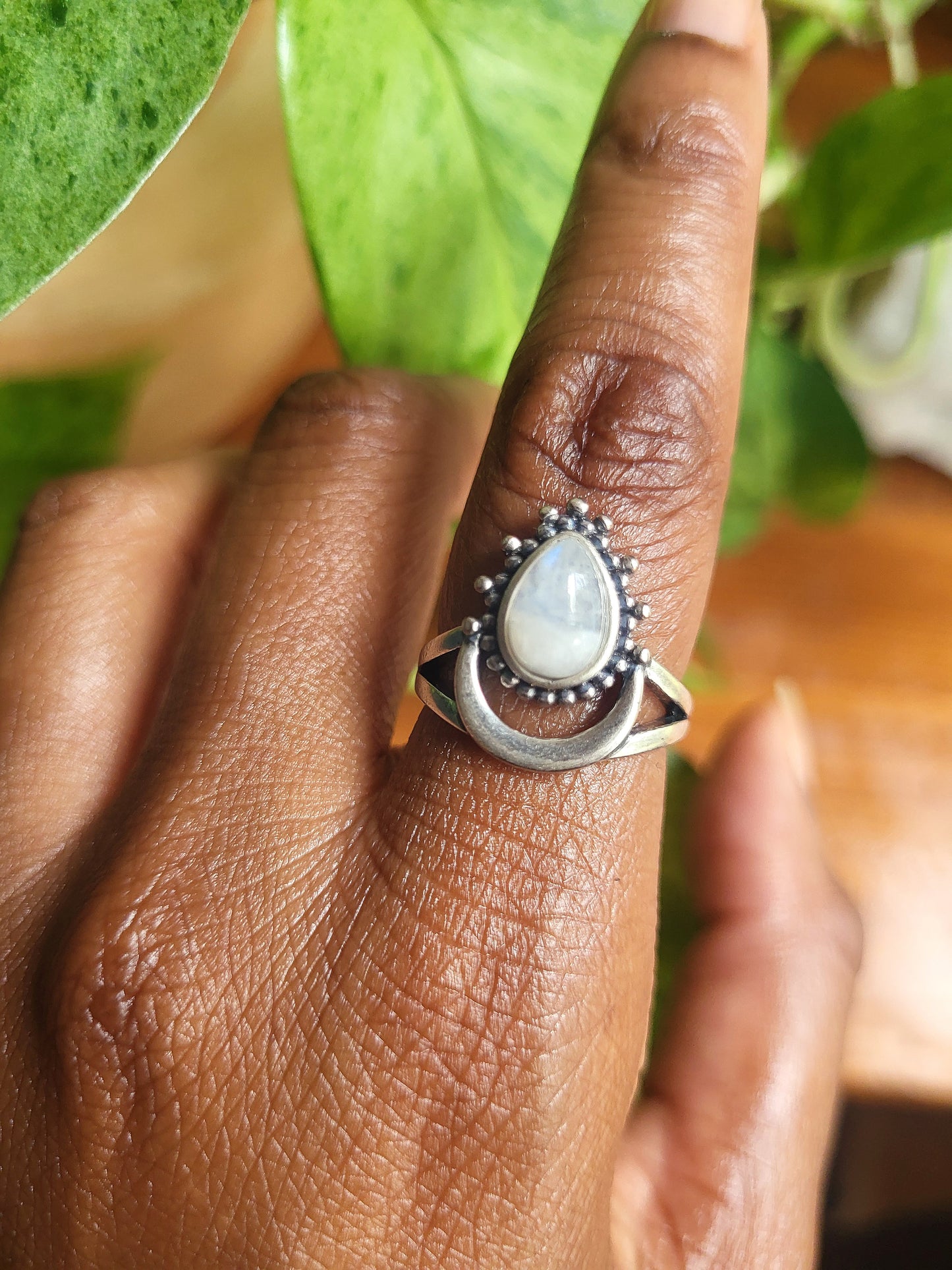 “Moon Goddess”Moonstone Ring