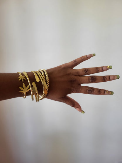 Mama Ganja Supreme Brass Bangle Set