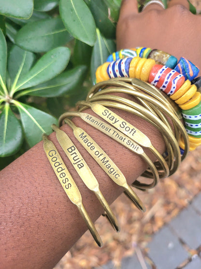 Brass Affirmation Bangles