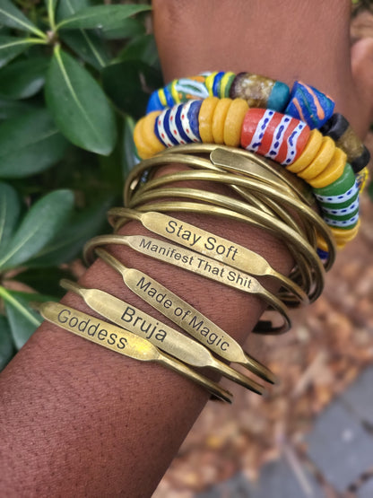 Brass Affirmation Bangles