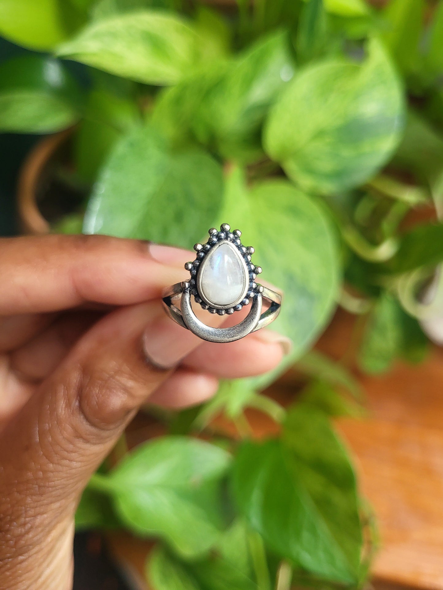 “Moon Goddess”Moonstone Ring