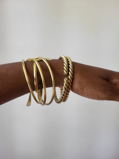 Mama Ganja Supreme Brass Bangle Set