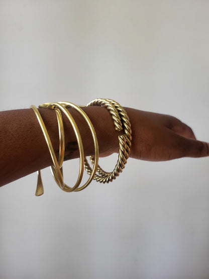 Mama Ganja Supreme Brass Bangle Set