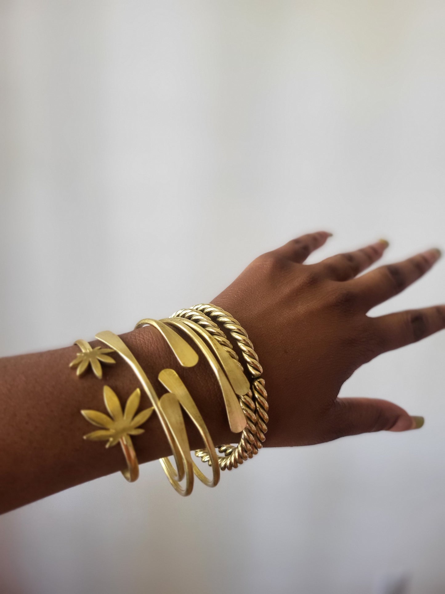 Mama Ganja Supreme Brass Bangle Set