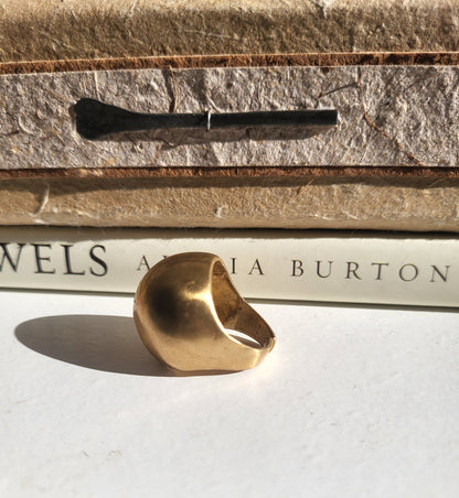 Nzinga Brass Ball Geometric Ring