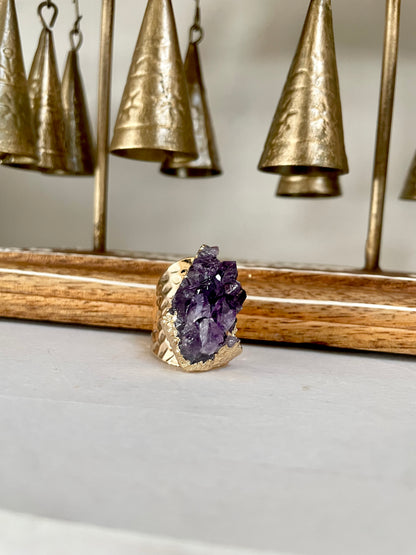 Amethyst Cluster Ring