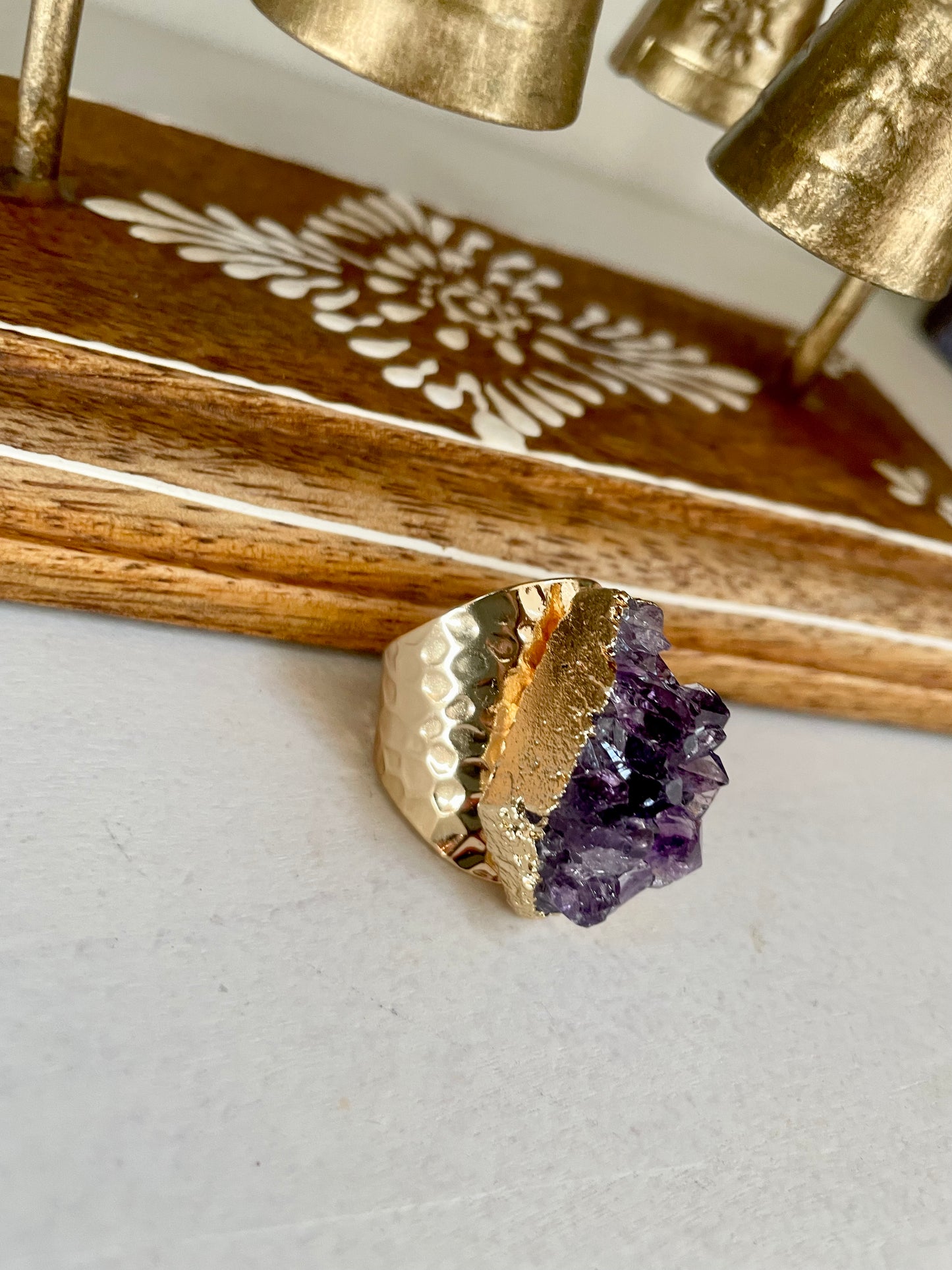 Amethyst Cluster Ring