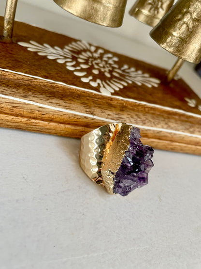 Amethyst Cluster Ring